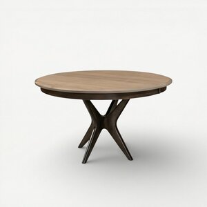 Solid Wood Luckenbach Modern Pedestal Dining Table