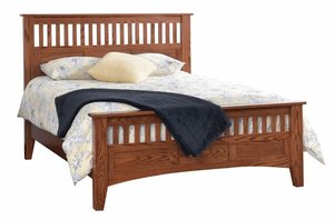 Siesta Mission Bed in Oak Wood