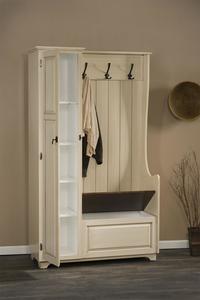 Handcrafted Solid Wood McCord Entryway Hall Tree Bench