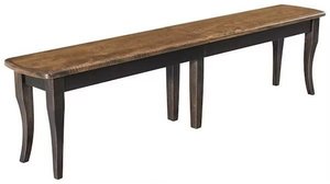 Handcrafted Plano Saber Style Leg Backless Dining Bench
