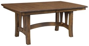 Built Riverside Solid Wood Curved Trestle Dining Table