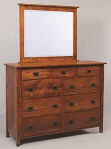 Amish Saugatuck High Dresser with Optional Mirror