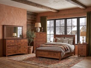 High Point Five Piece Storage Bedroom Set