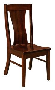 Long Beach Brown Maple Wood Splat Back Dining Chair - Quick Ship