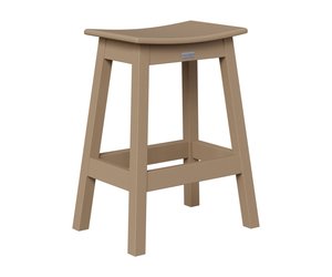 Berlin Gardens Outdoor Poly Saddle Counter Stool