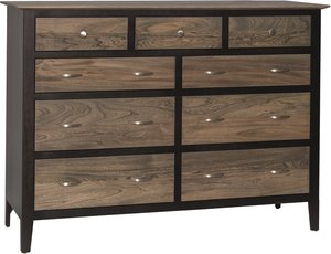 McLean Nine Drawer Dresser with Optional Plain Mirror - Quick Ship