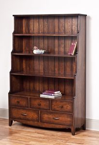 Edmond Step-Back Bookcase with Drawers