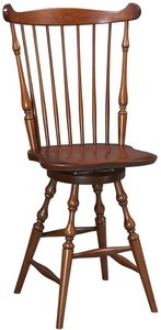 Asheville Fan Back Windsor Counter and Bar Stool with Swivel