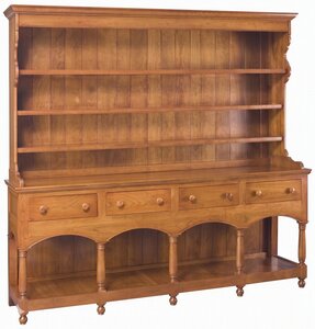 Sierra Vista Large Open Farmhouse Hutch Cabinet