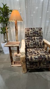 log floor lamp