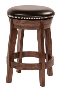 Maple Wood Dillon Swivel Backless Counter Stool - Quick Ship