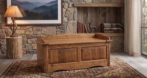 Solid Wood Traditional Entryway Storage Bench