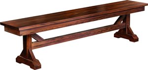 Country Auburn Dining Bench