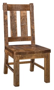 Dutton Rustic Rough Sawn Wood Dining Chair