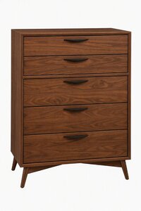 Kirtland Mid-Century Modern 5 Drawer Chest of Drawers