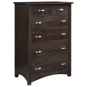 Solid Wood Claremont Mission 6-Drawer Chest of Drawers