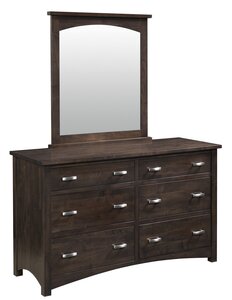 Solid Wood Claremont Mission 6-Drawer Dresser with Optional Mirror