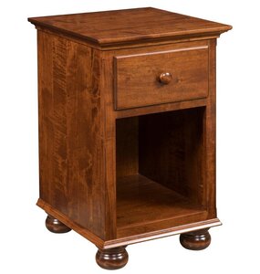 Solid Wood Luellen Nightstand with Bun Feet - Choose Style