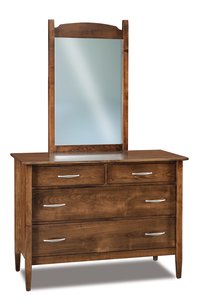 Macey 4-Drawer Dresser with Optional Beveled Mirror