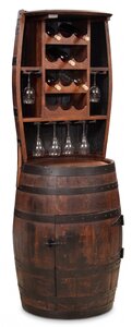 Amish Handcrafted Whiskey Barrel Rustic Wine Storage Rack for 12 Bottles