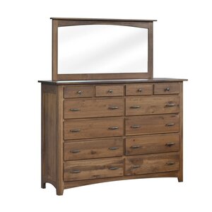 64" Classic Modern Farmhouse 12-Drawer High Dresser