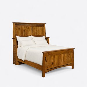 Colorado Springs Mission Panel Bed with Tall Bookcase Headboard