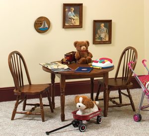 Zachary Round Children's Table with Two Chairs
