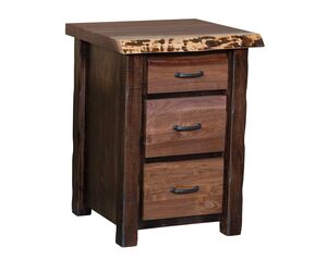 Cross Lake Live Edge 3-Drawer Nightstand