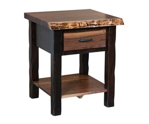 Cross Lake Live Edge 1-Drawer Nightstand
