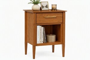 Jensen Transitional Open Nightstand with 1 Drawer
