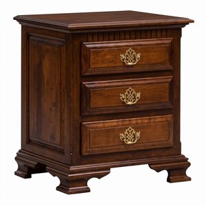 Rosemary Traditional Solid Wood 3-Drawer Nightstand