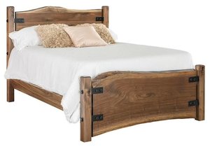 Mervin Hardwood Live Edge Bed with Optional Underbed Storage