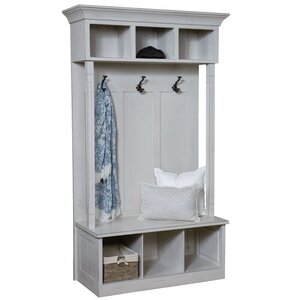 Handcrafted Claremore Hall Seat with Cubbies for Entryway
