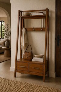 Handcrafted Burbank Entryway Hall Tree with Storage