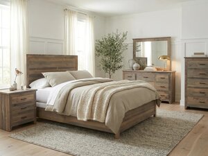 Weathered Barnwood 4-Piece Bedroom Set