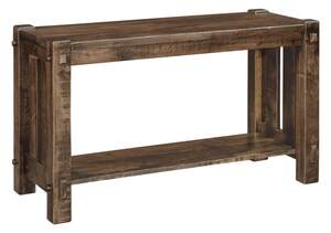 Dutton Rough Sawn Brown Maple Wood Console Table