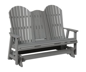 Berlin Gardens Poly 5' Comfo-Back Double Glider Bench with Center Console