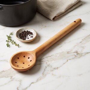 American Made Maple Wood 12" Round Spoon Skimmer In-Stock