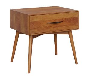 Cullen Mid-Century Modern 1-Drawer Nightstand