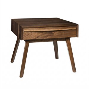 Mid-Century Modern Tall Nightstand with Legs