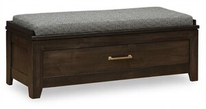 Handcrafted Felipe Upholstered Storage Bench with Drawer
