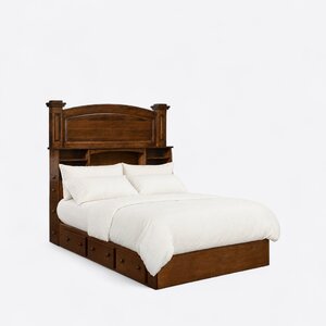 William High Bookcase Platform Bed with Storage