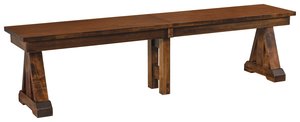 Solid Wood Metropolitan Trestle Extension Backless Bench