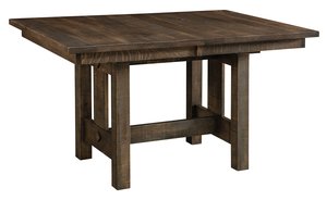 Fort Worth Rustic Rough Sawn Wood Trestle Dining Table