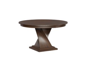 Solid Wood Oxnard Twisted Single Pedestal Table - Modern Style