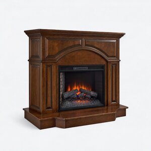 Amish Denali Wall Mantel with Electric Fireplace Insert