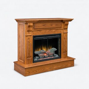 Formal Solid Wood Wall Mantel with Electric Fireplace