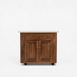 Custom Freestanding Kitchen Island Cabinet on Wheels