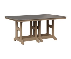 Berlin Gardens Garden Classic Poly 44" x 72" Outdoor Dining Table with Hammered Top - Choose Height