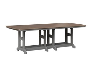 Berlin Gardens Poly Classic 44" x 96" Outdoor Dining Table with Hammered Top - Choose Height
